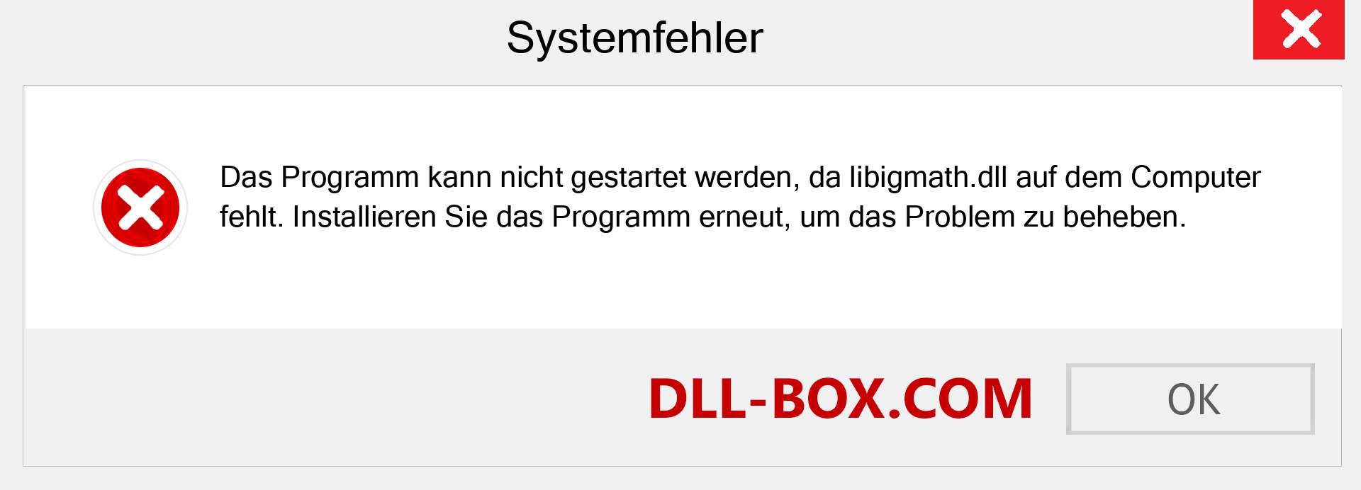 libigmath.dll-Datei fehlt?. Download für Windows 7, 8, 10 - Fix libigmath dll Missing Error unter Windows, Fotos, Bildern